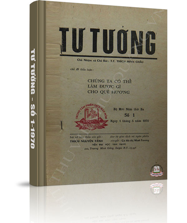 Tạp chí Tư Tưởng - Số 1 năm 1970 - Tạp chí Tư Tưởng số 1 năm 1970