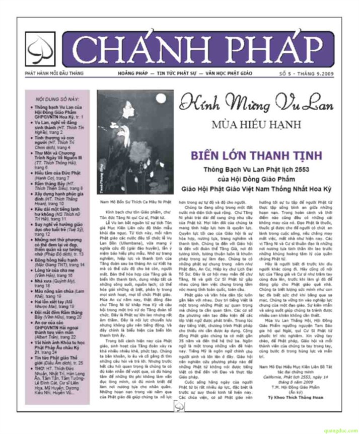 Nguyệt san Chánh Pháp số 5