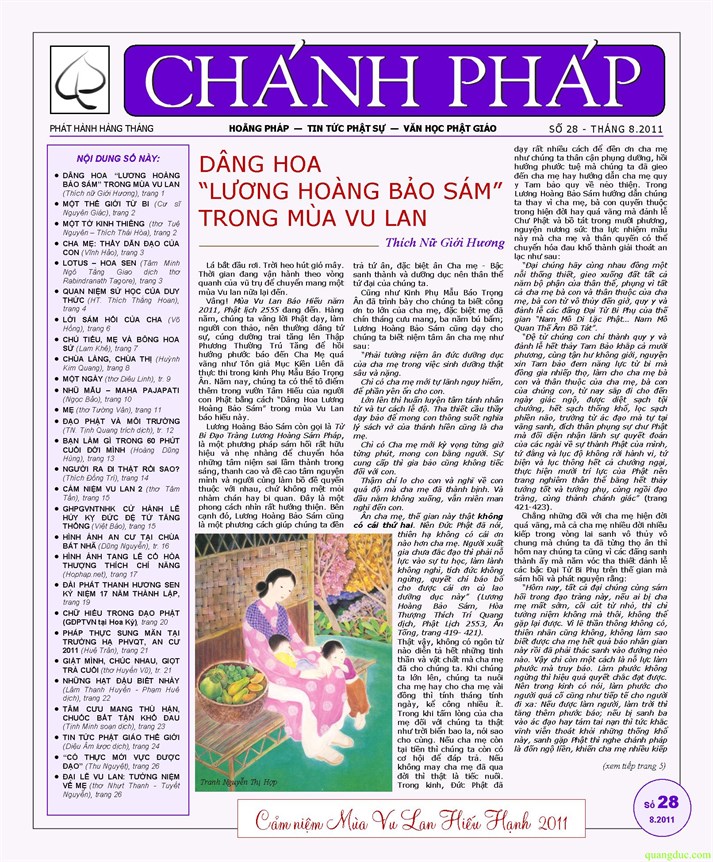 Nguyệt san Chánh Pháp số 28