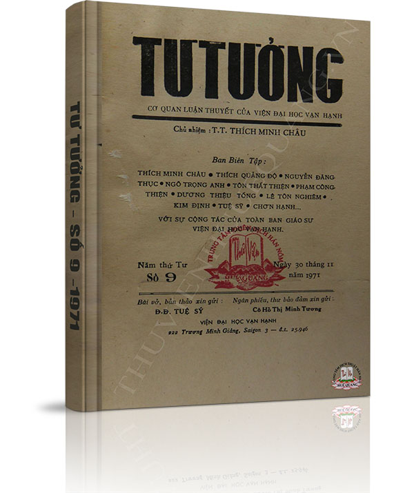 Tạp chí Tư Tưởng - Số 9 năm 1971