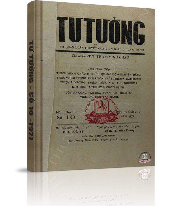 Tạp chí Tư Tưởng - Số 10 năm 1971