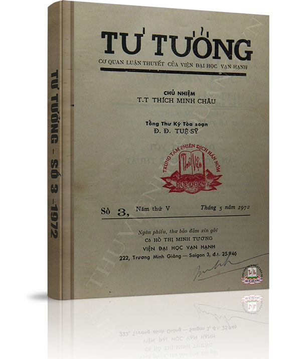 Tạp chí Tư Tưởng - Số 3 năm 1972