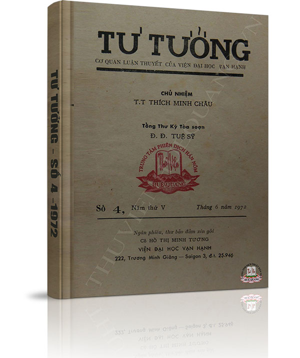 Tạp chí Tư Tưởng - Số 4 năm 1972 - Tạp chí Tư Tưởng - Số 4 năm 1972