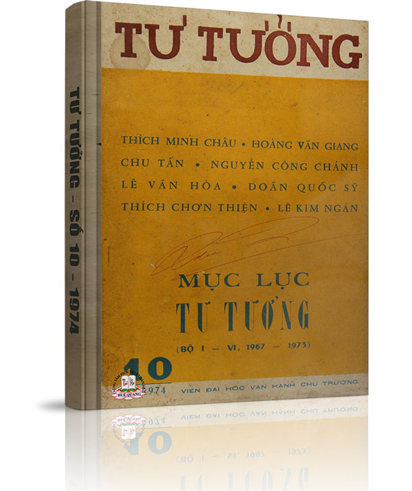 Tạp chí Tư Tưởng - Số 10 năm 1974